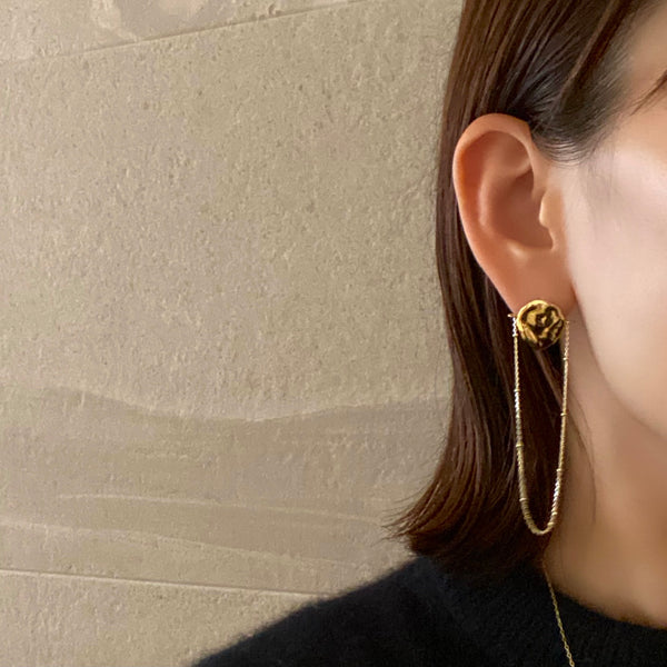 petal dot chain balançoire ピアス イヤリング - hikari pearl.