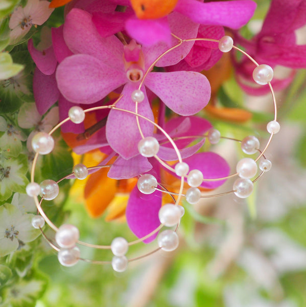 14kgf 50mm hoop station  pearl ピアス - hikari pearl.