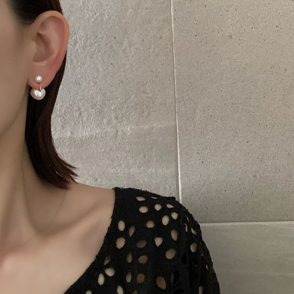 kobore  pearl nudeピアス見え イヤリング - hikari pearl.
