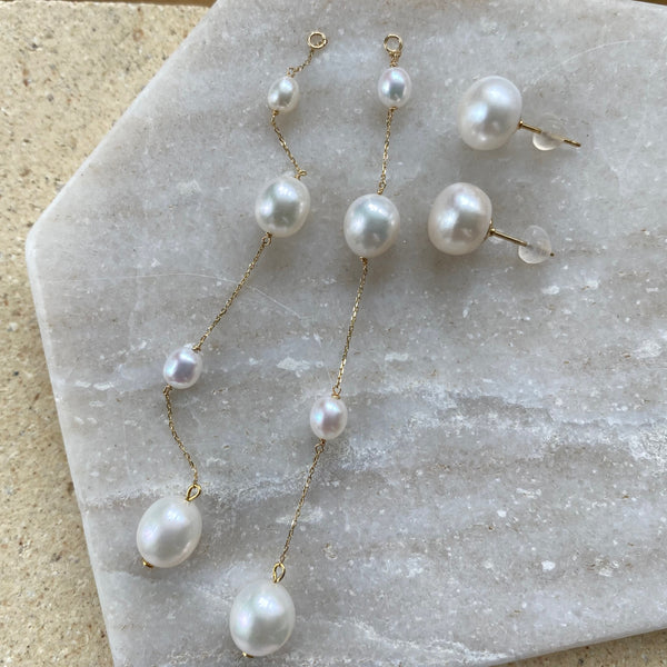 Nn.3 station  pearl long weddingピアス イヤリング - hikari pearl.