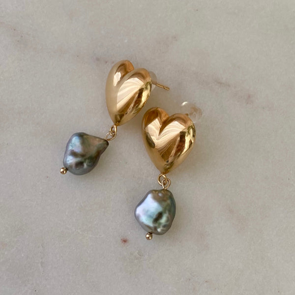coeur motif  tahiti  keshi ピアス イヤリング - hikari pearl.