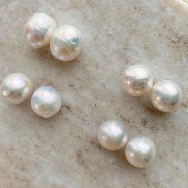 14kgf  fresh water  pearl nudeピアス イヤリング - hikari pearl.