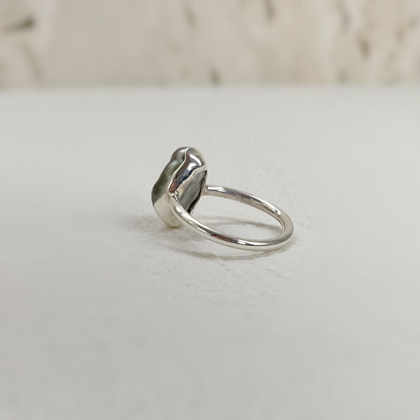 一点もの tahiti  keshi   pearl ring No.26 - hikari pearl.
