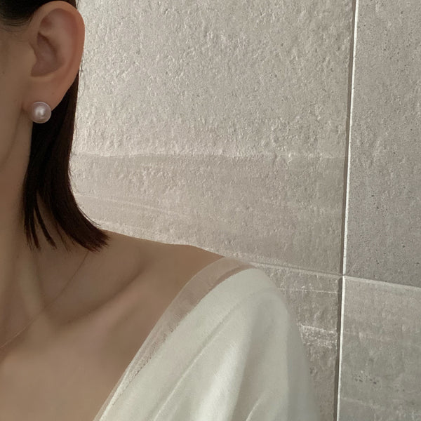 hémisphère rose  nudeピアス イヤリング - hikari pearl.