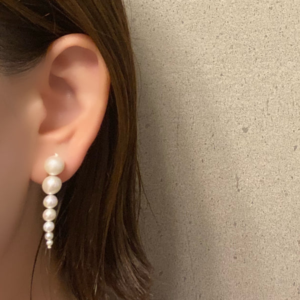 Gradation  pearl ピアス イヤリング S M L - hikari pearl.