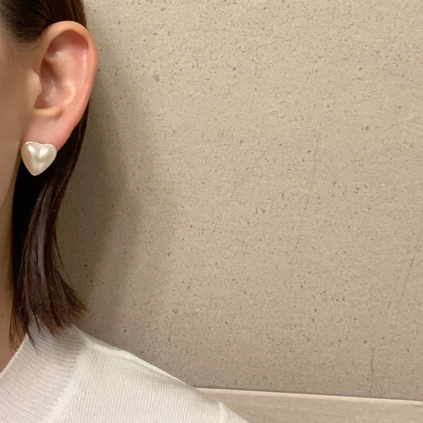 coeur motif  pearl nudeピアス イヤリング - hikari pearl.