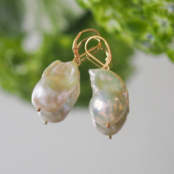 14kgf special baroque  fresh water french hook ピアス イヤリング - hikari pearl.