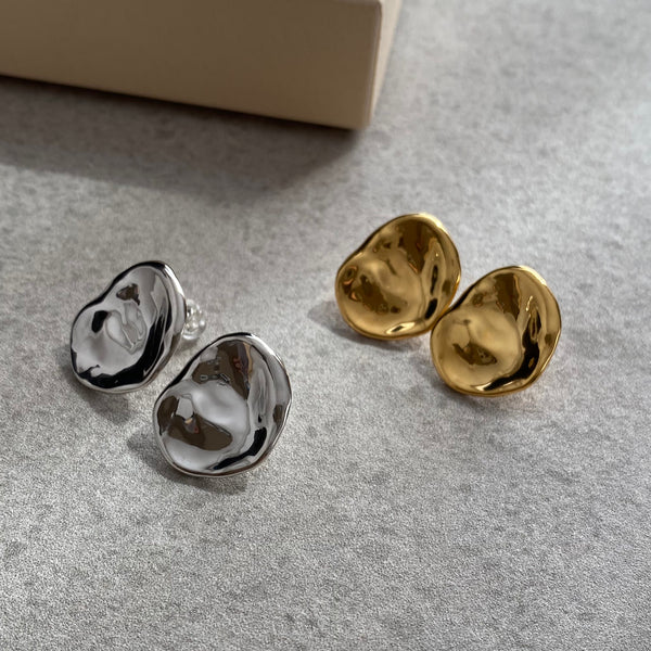 silver broad beans  pearl ピアス イヤリング - hikari pearl.