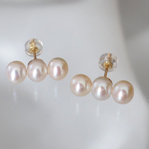 3  pearl line ピアス イヤリング - hikari pearl.