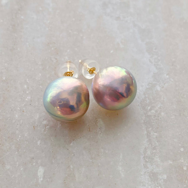 一点ものmabe pearl aurora  nudeピアス - hikari pearl.