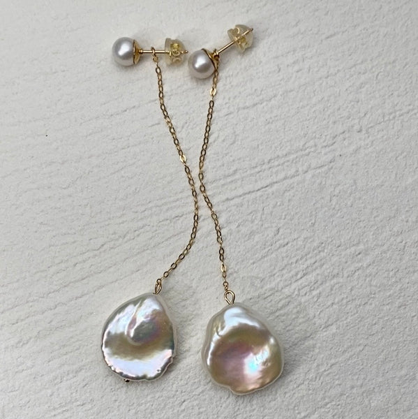 petal  pearl long chain ピアス イヤリング - hikari pearl.