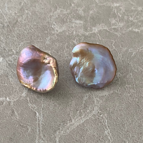 natural color petal  pearl nudeピアス イヤリング - hikari pearl.
