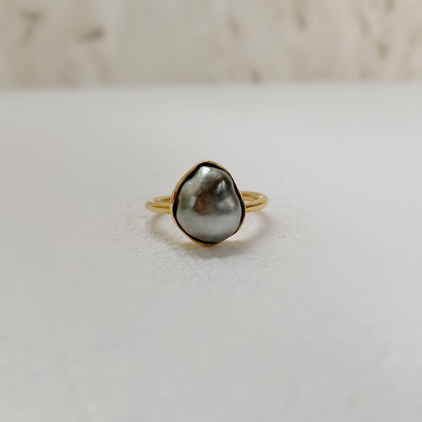 一点もの tahiti  keshi pearl ring No.28 - hikari pearl.