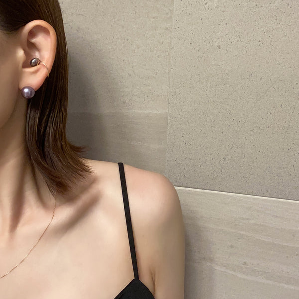 natural color  purple pink ピアス イヤリング - hikari pearl.