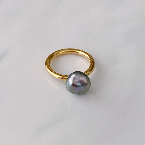 tahiti keshi pearl ring セミオーダー - hikari pearl.
