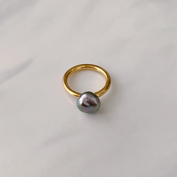 tahiti keshi pearl ring セミオーダー - hikari pearl.