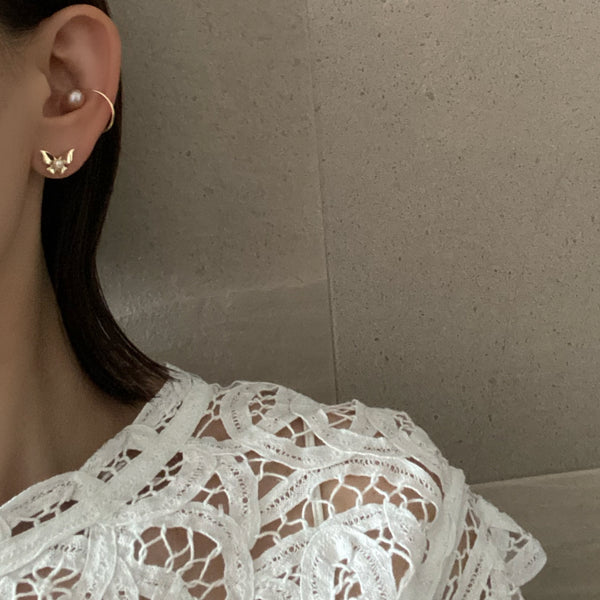 k10 Papillon motif  pearl ピアス イヤリング - hikari pearl.