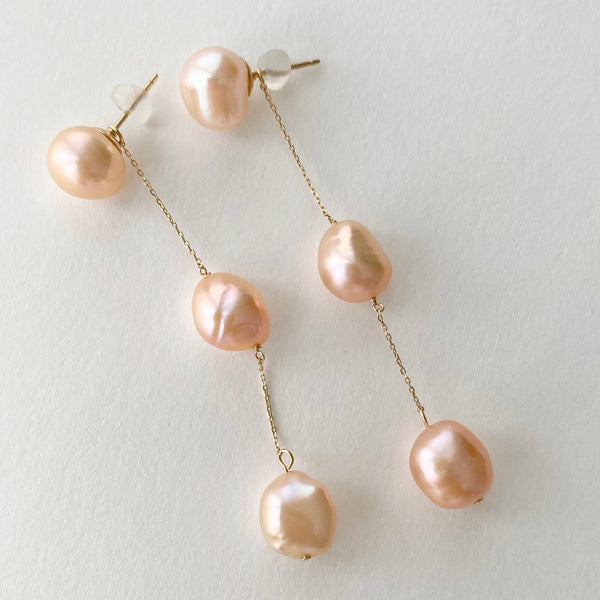 No.7 station  pearl long weddingピアス イヤリング - hikari pearl.