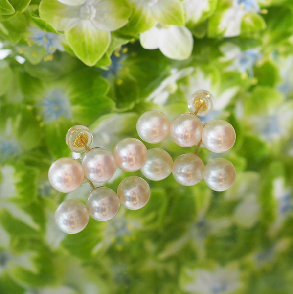3  pearl Fresh water  ピアス イヤリング - hikari pearl.