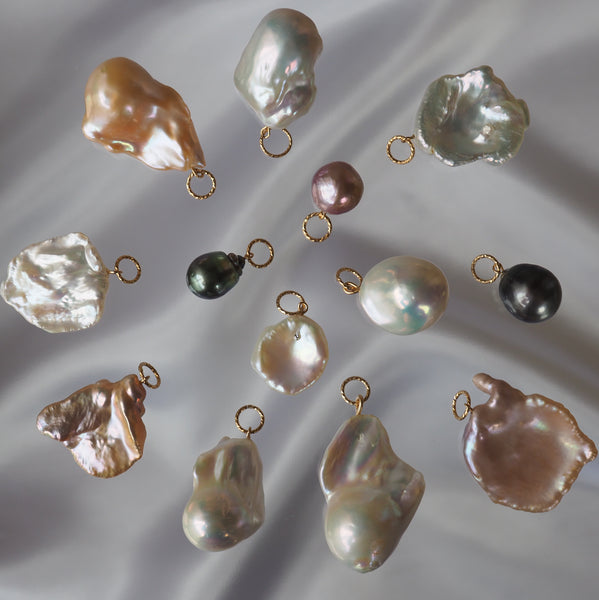 natural color keshi  Fresh water Pendant top ペンダントトップ ネックレス - hikari pearl.