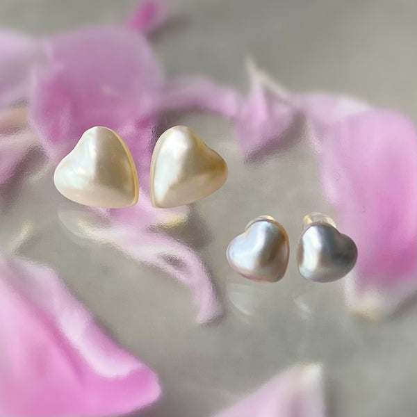 coeur motif  pearl nudeピアス イヤリング - hikari pearl.