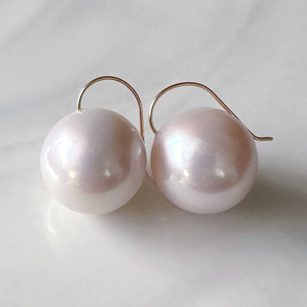 一点もの k18  freshwater pearl ピアス