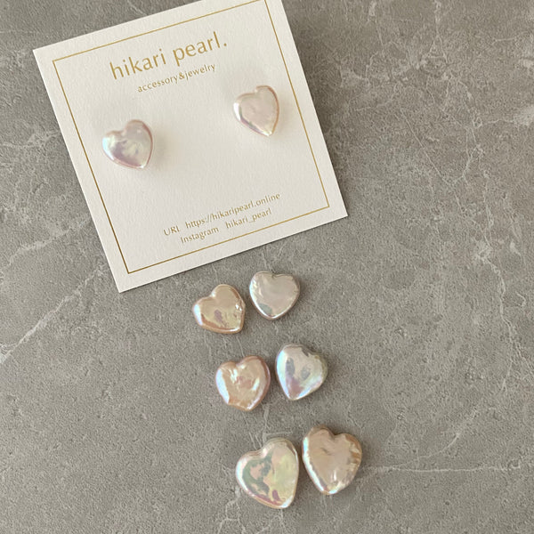 cœur motif Brillant ピアス イヤリング - hikari pearl.