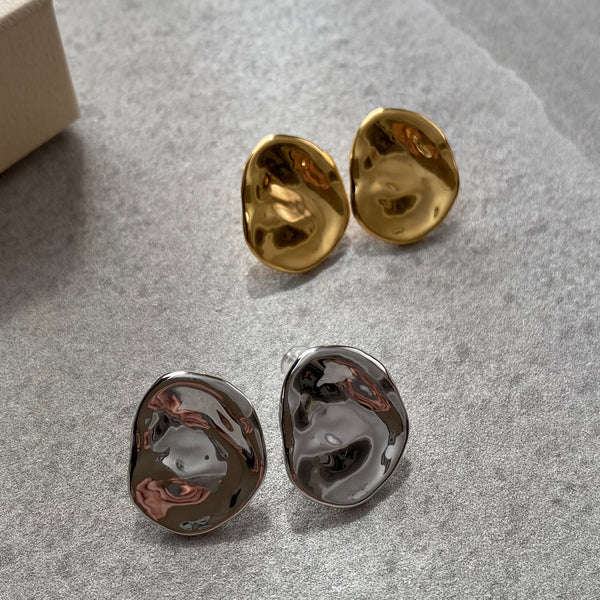 silver broad beans  pearl ピアス イヤリング - hikari pearl.