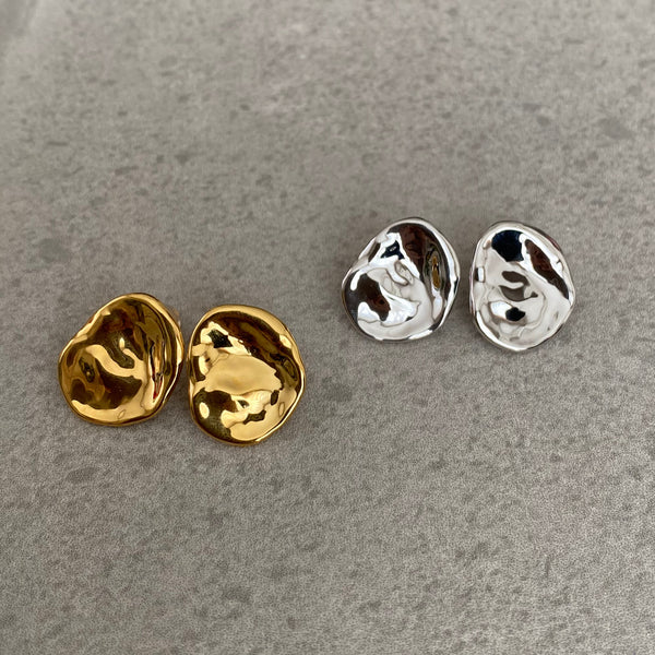 silver broad beans  pearl ピアス イヤリング - hikari pearl.