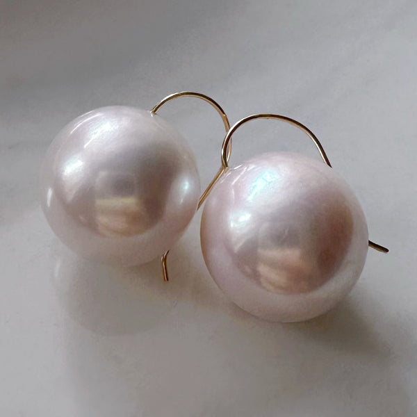 一点もの k18  freshwater pearl ピアス