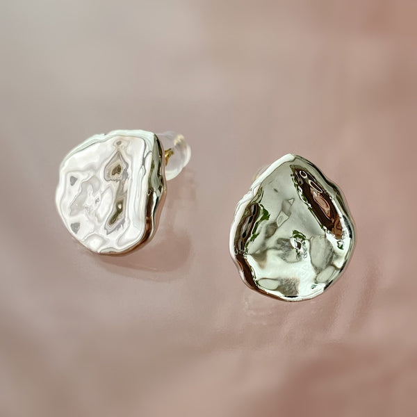 silver925  petal  pearl ピアス(k18) - hikari pearl.