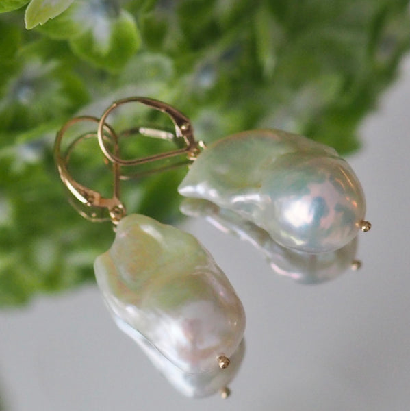 14kgf special baroque  fresh water french hook ピアス イヤリング - hikari pearl.