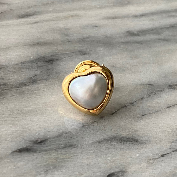 一点もの coeur mabe  pearl pin brooch  plane - hikari pearl.