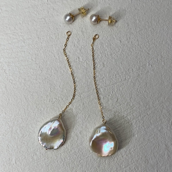 petal  pearl long chain ピアス イヤリング - hikari pearl.