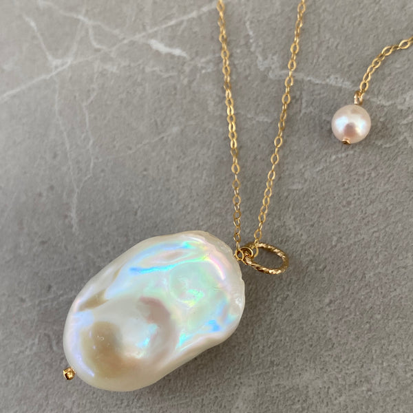 14kgf  special baroque   pearl long necklace ネックレス - hikari pearl.