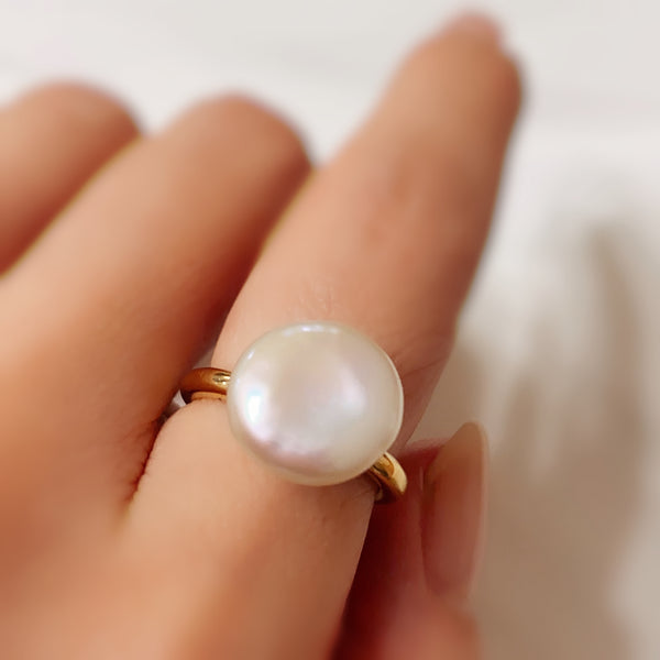 fresh wate  pearl ring セミオーダー - hikari pearl.