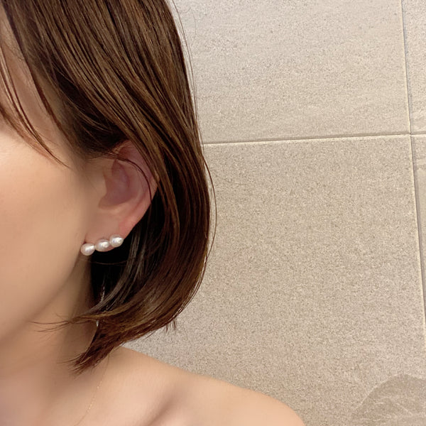 3 pearl teardrop ピアス イヤリング - hikari pearl.