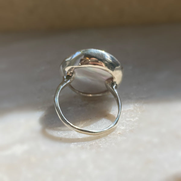 一点もの mabe pearl  17mm  ring No.5 - hikari pearl.