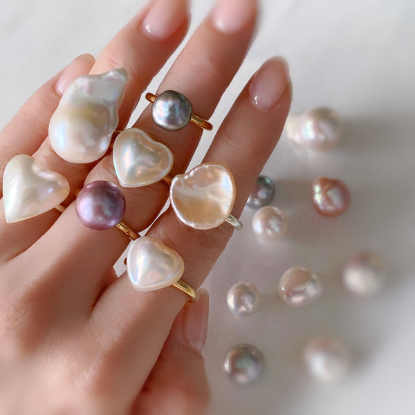 natural color  pearl ring セミオーダー - hikari pearl.