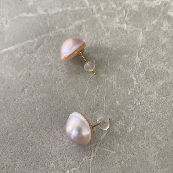 hémisphère rose  nudeピアス イヤリング - hikari pearl.
