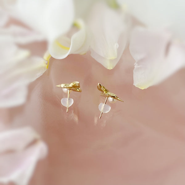 k10 Colibri motif  pearl ピアス イヤリング - hikari pearl.