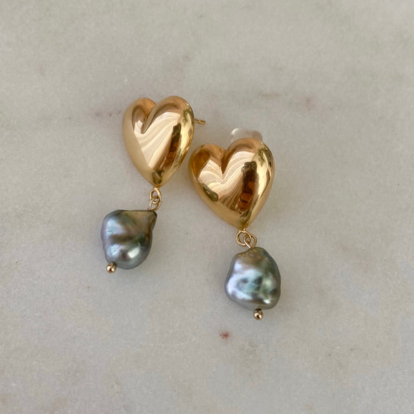 coeur motif  tahiti  keshi ピアス イヤリング - hikari pearl.