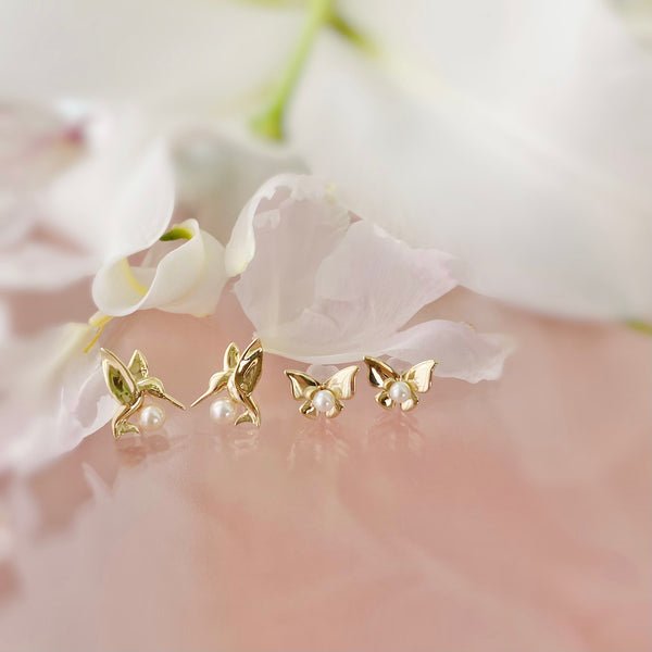 k10 Colibri motif  pearl ピアス イヤリング - hikari pearl.