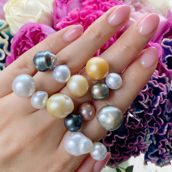 一点もの south sea  tahiti pearl ring No.13 - hikari pearl.