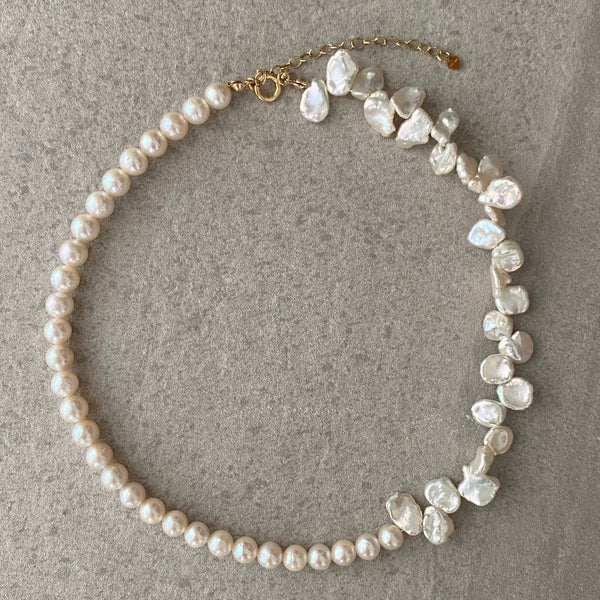 asymmetry petal  pearl necklace ネックレス - hikari pearl.