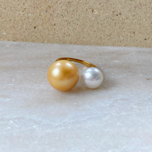 一点もの south sea tahiti   pearl ring No.14 - hikari pearl.