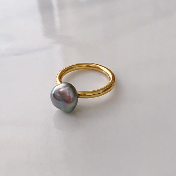 tahiti keshi pearl ring セミオーダー - hikari pearl.