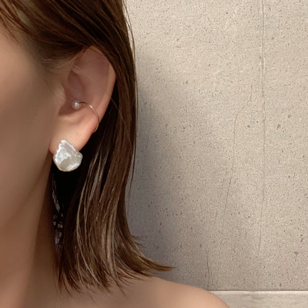 natural color baroque  pearl イヤーカフ リング - hikari pearl.
