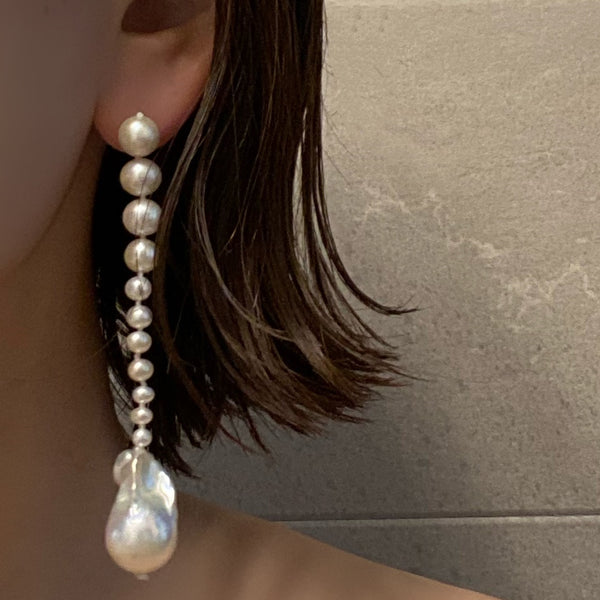 Gradation Baroque  pearl ピアス イヤリング - hikari pearl.