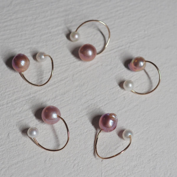 natural color baroque  pearl イヤーカフ リング - hikari pearl.